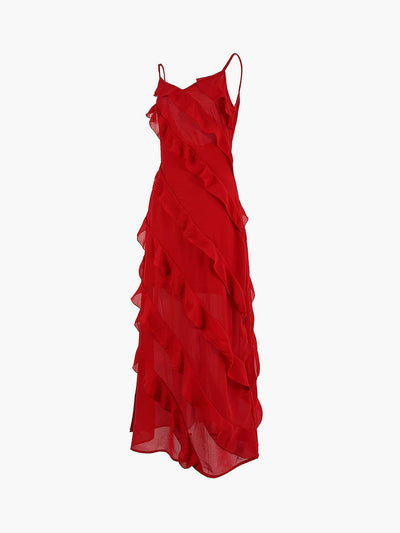 Violeta - Vestido Largo Elegante con Volantes