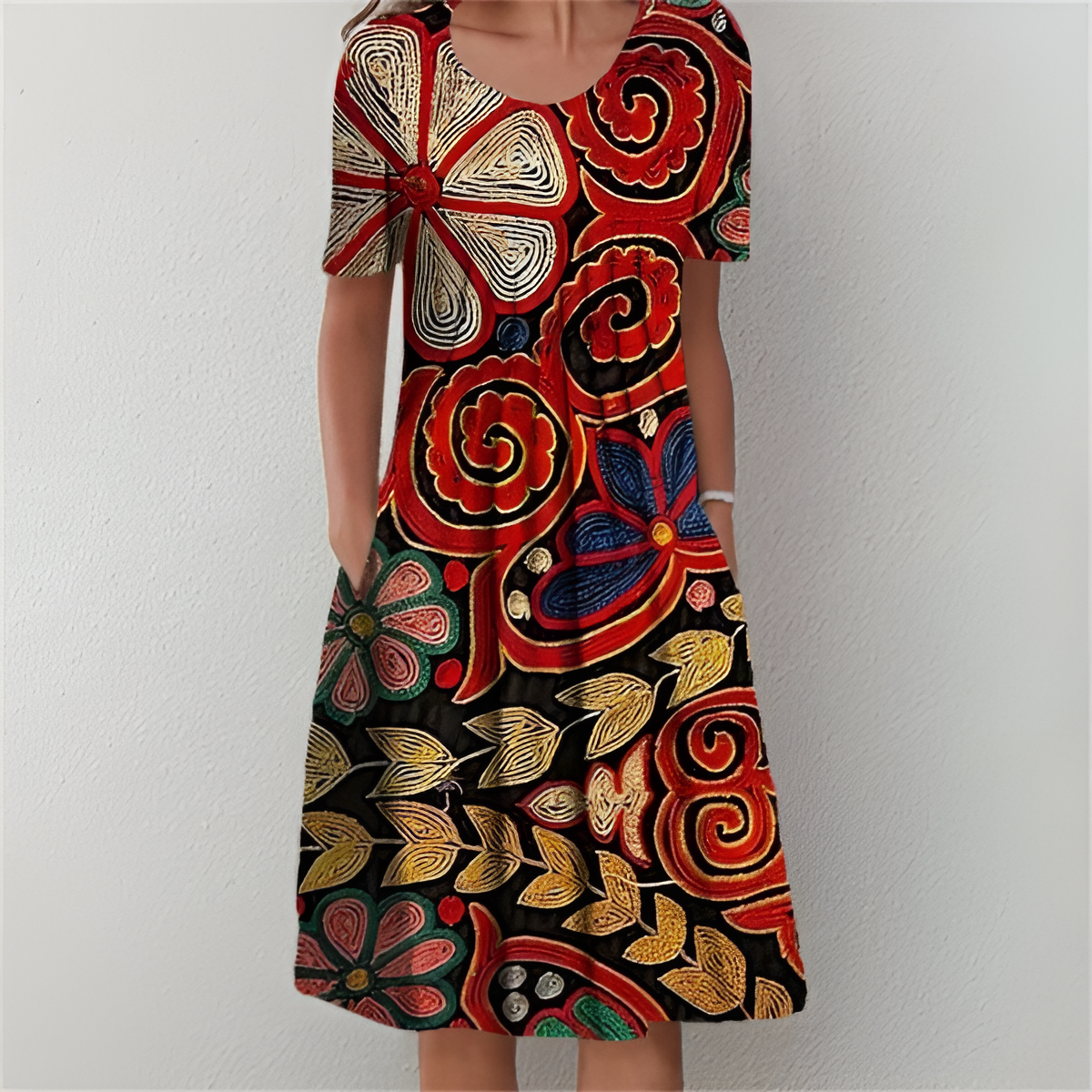 Moda Nova™ | Vestido midi floral
