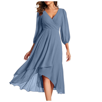 Moda Nova™ | Vestido con bordes asimétricos
