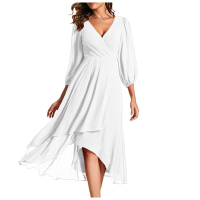 Moda Nova™ | Vestido con bordes asimétricos