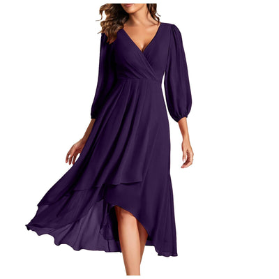 Moda Nova™ | Vestido con bordes asimétricos