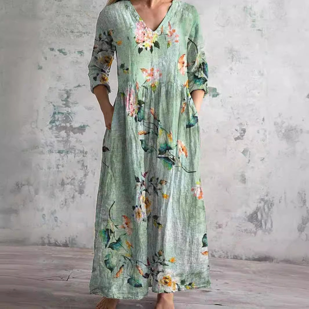Moda Nova™ | Vestido de verano con estampado floral