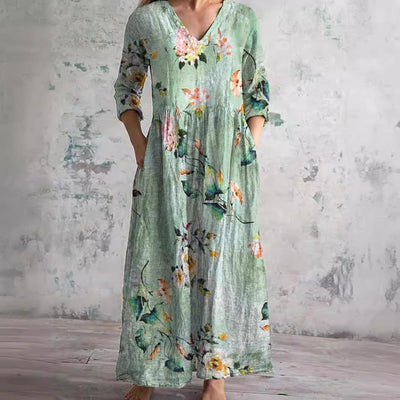Moda Nova™ | Vestido de verano con estampado floral