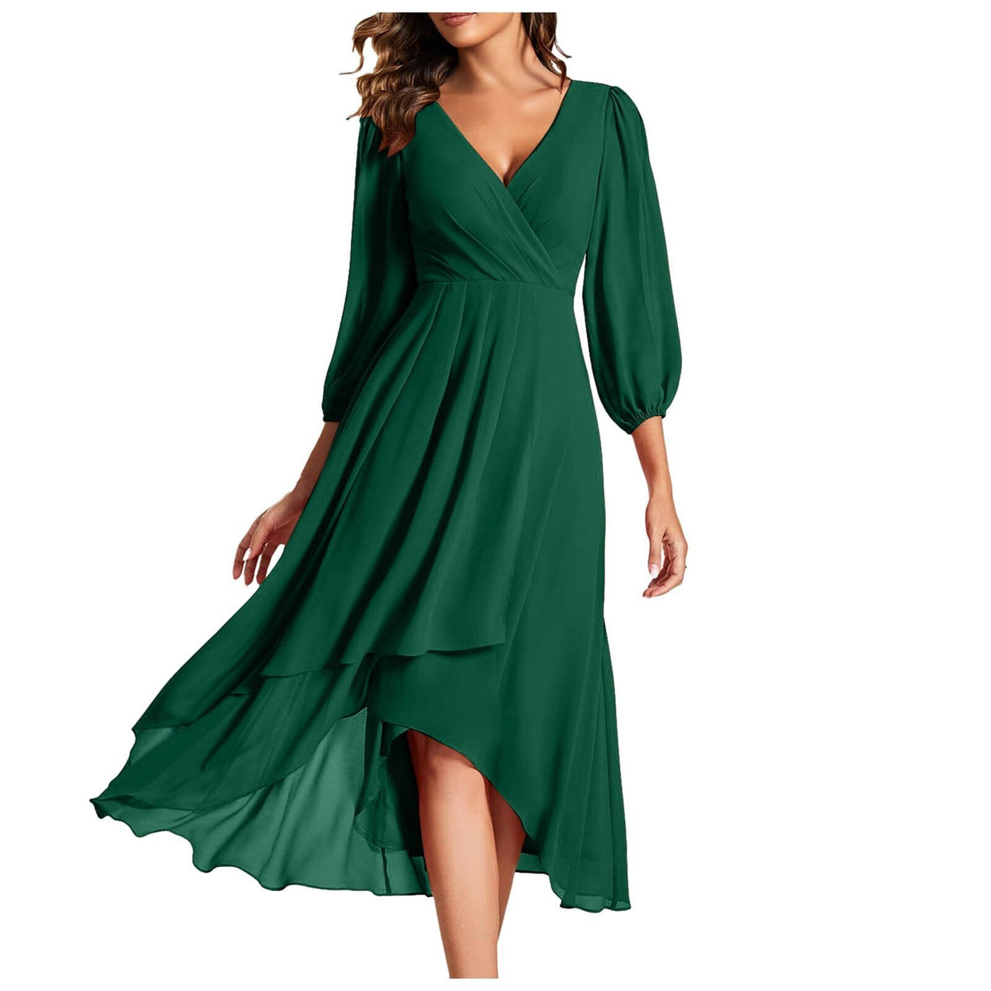 Moda Nova™ | Vestido con bordes asimétricos