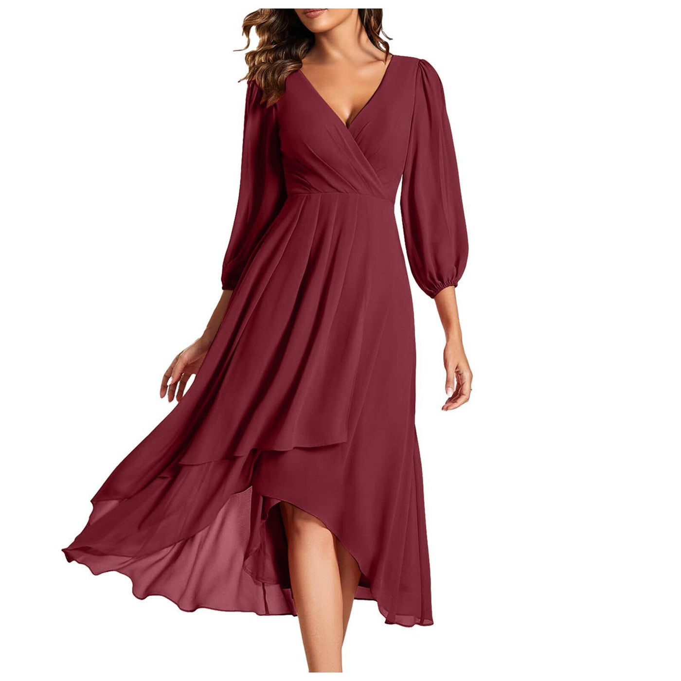 Moda Nova™ | Vestido con bordes asimétricos