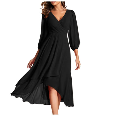 Moda Nova™ | Vestido con bordes asimétricos