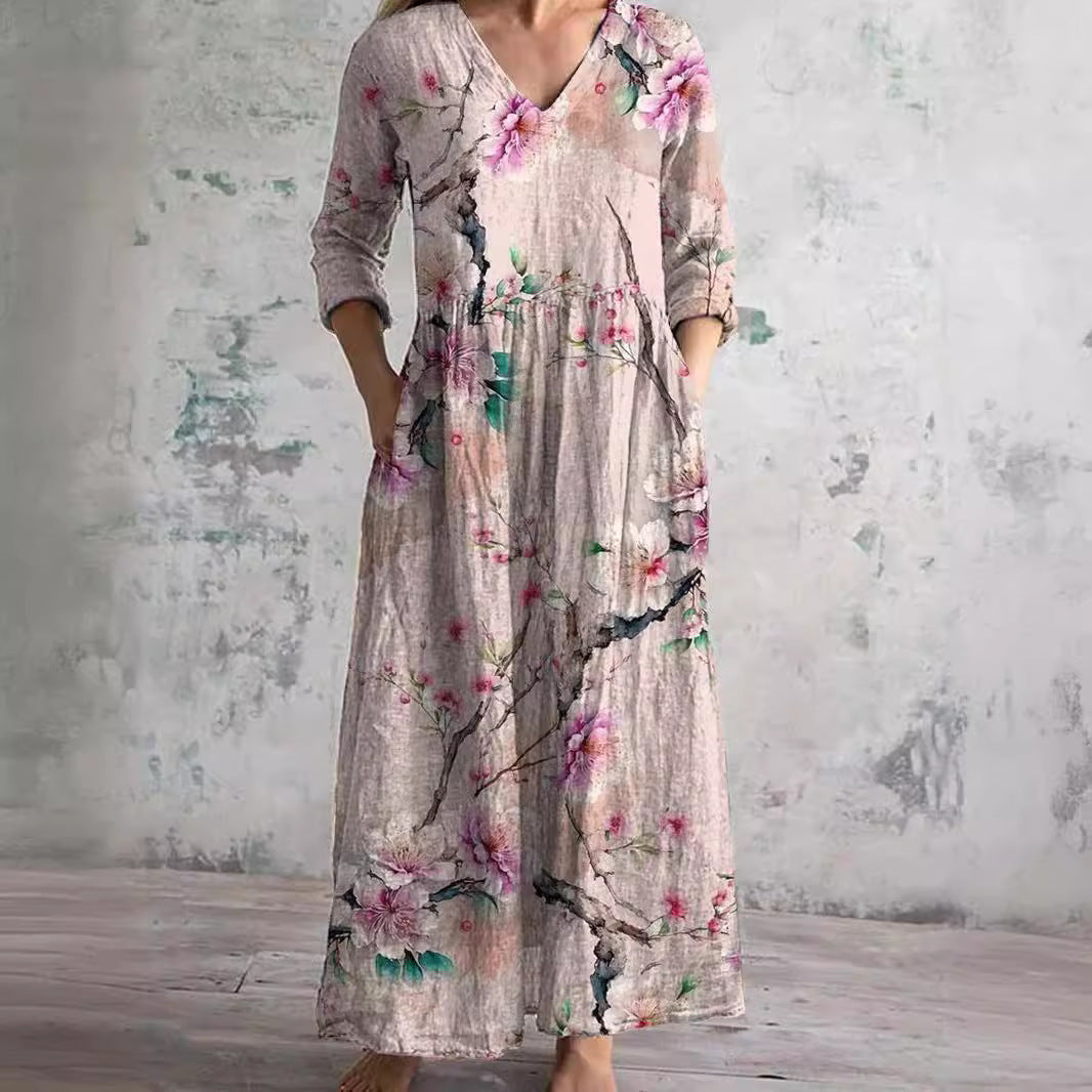 Moda Nova™ | Vestido de verano con estampado floral