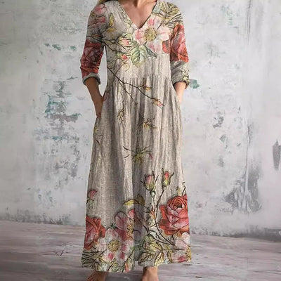 Moda Nova™ | Vestido de verano con estampado floral