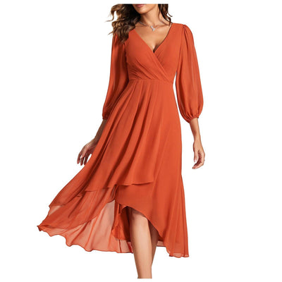 Moda Nova™ | Vestido con bordes asimétricos