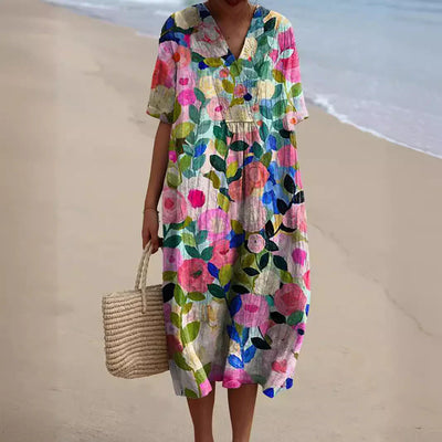 Moda Nova™ | Vestido suave con estampado floral