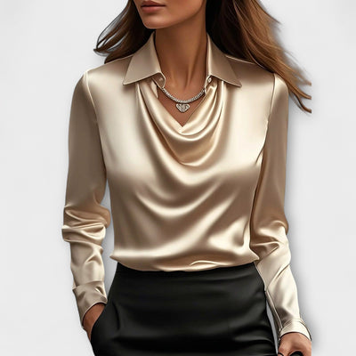 Aurora – Blusa de satén