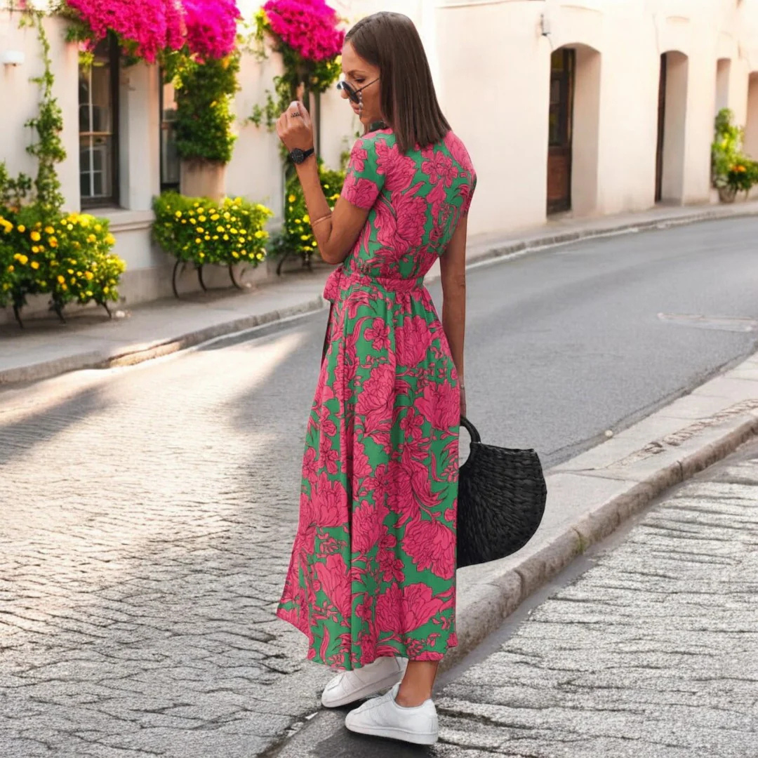 Moda Nova™ | Vestido primaveral vaporoso