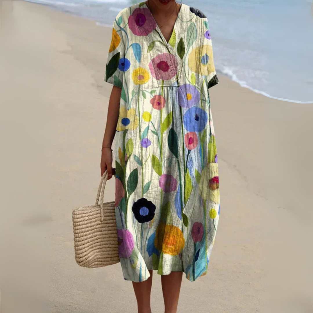 Moda Nova™ | Vestido suave con estampado floral