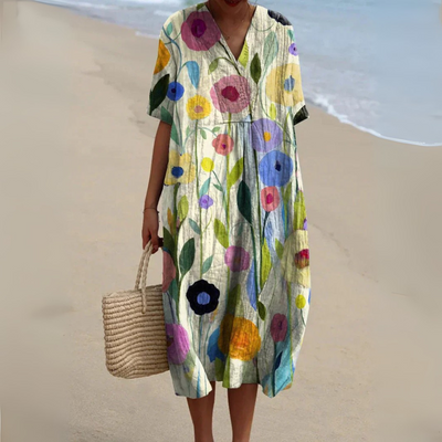 Moda Nova™ | Vestido suave con estampado floral