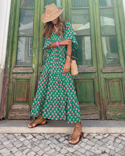 Moda Nova™ | Vestido de verano con estampado floral