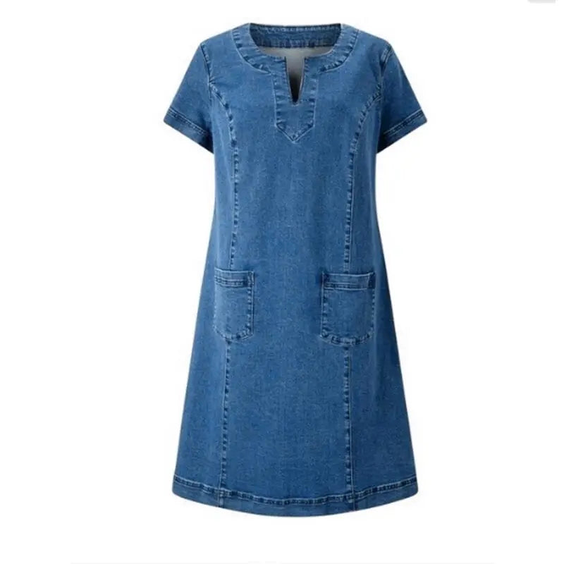 Moda Nova™ | Vestido de denim suave