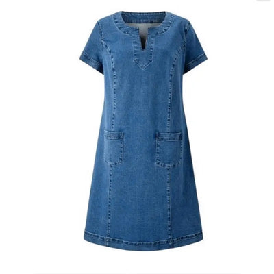 Moda Nova™ | Vestido de denim suave