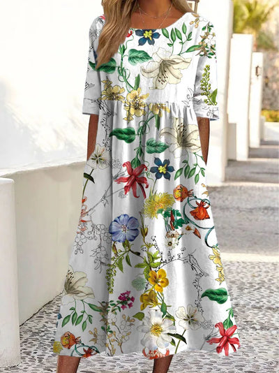 Moda Nova™ | Vestido floral suave