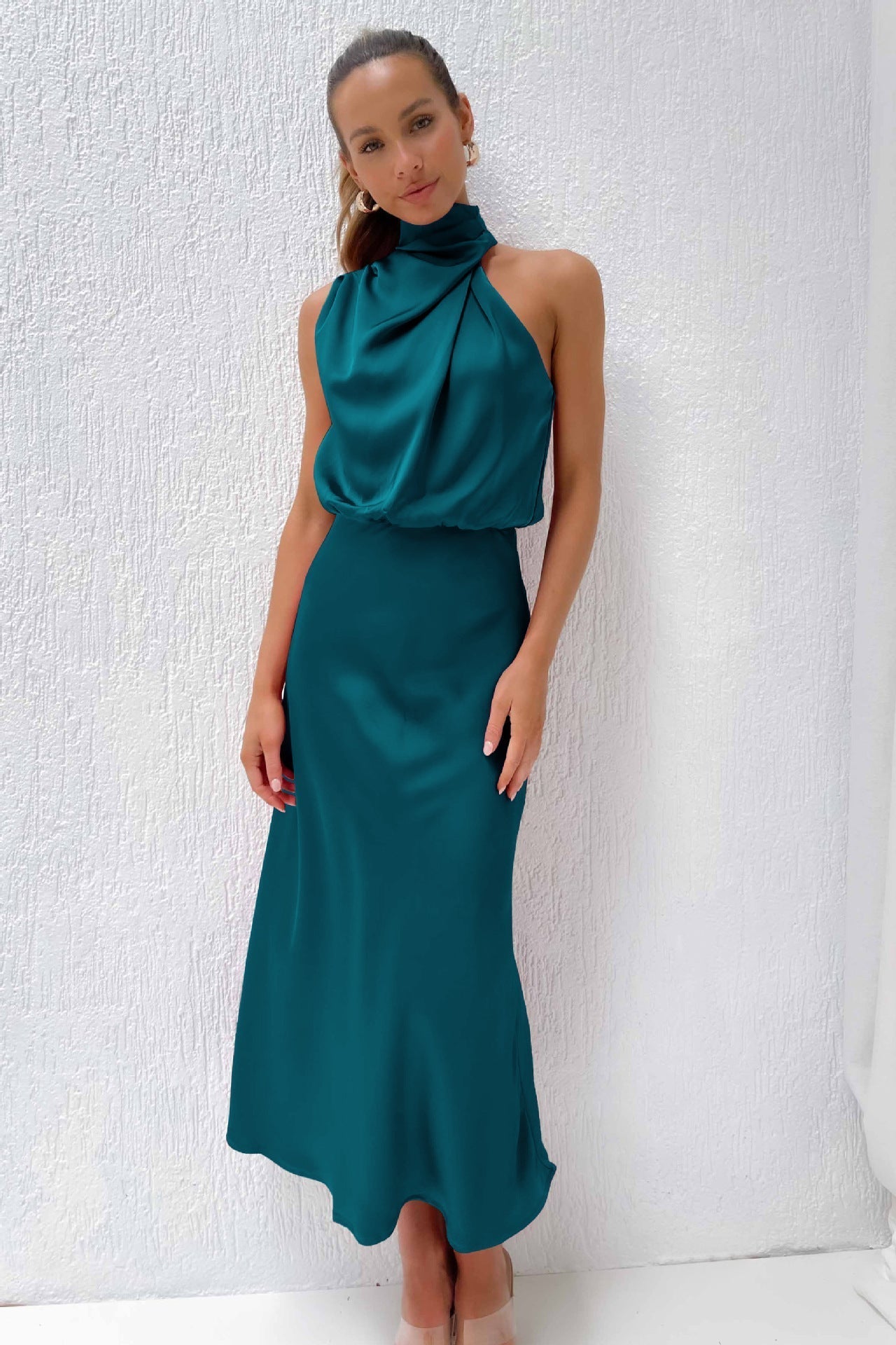 Catalina - Vestido largo satinado