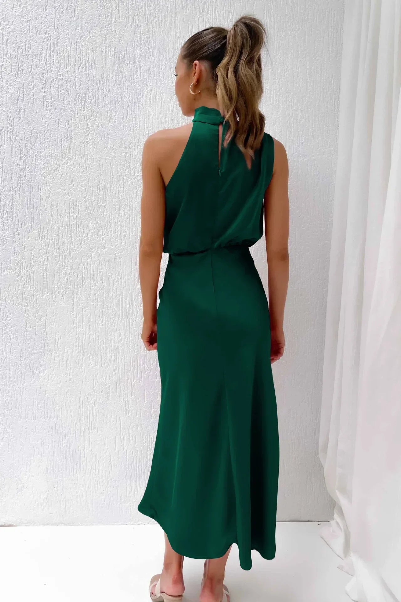 Catalina - Vestido largo satinado