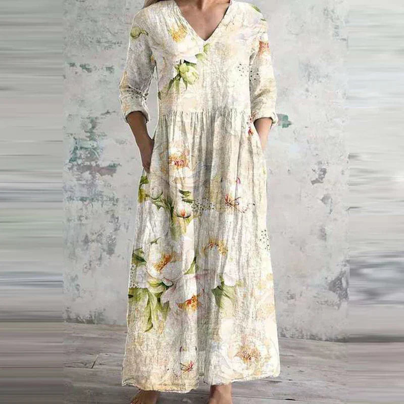 Moda Nova™ | Vestido de verano con estampado floral