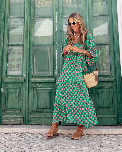 Moda Nova™ | Vestido de verano con estampado floral