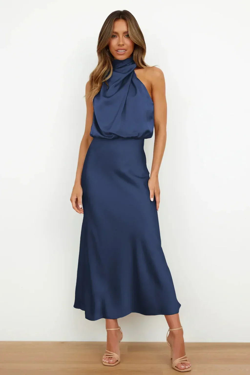 Catalina - Vestido largo satinado