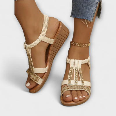 Miriam – Sandalias Brillantes de Verano