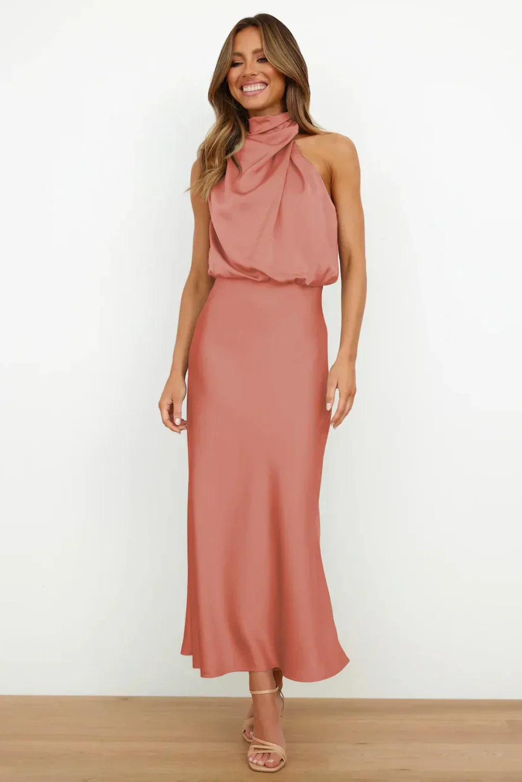 Catalina - Vestido largo satinado
