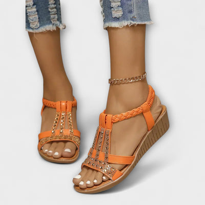Miriam – Sandalias Brillantes de Verano