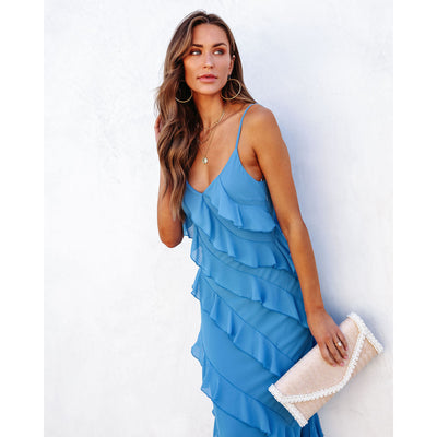 Violeta - Vestido Largo Elegante con Volantes