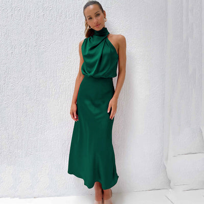 Catalina - Vestido largo satinado