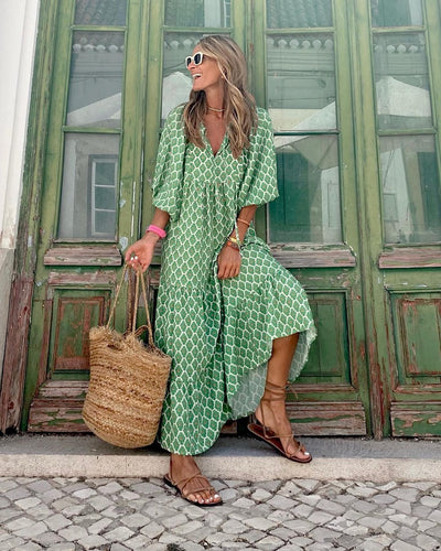 Moda Nova™ | Vestido de verano con estampado floral
