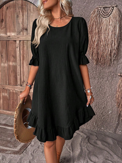 Moda Nova™ | Vestido de verano con volantes
