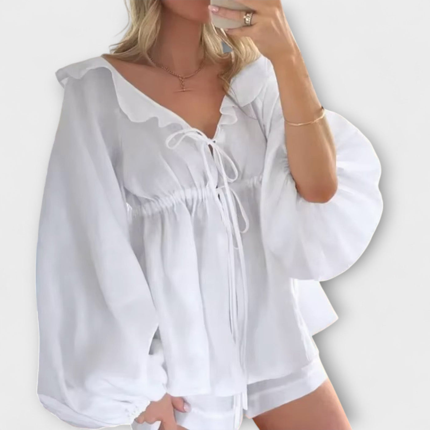 Palmira – Conjunto de Verano Elegante en Blanco