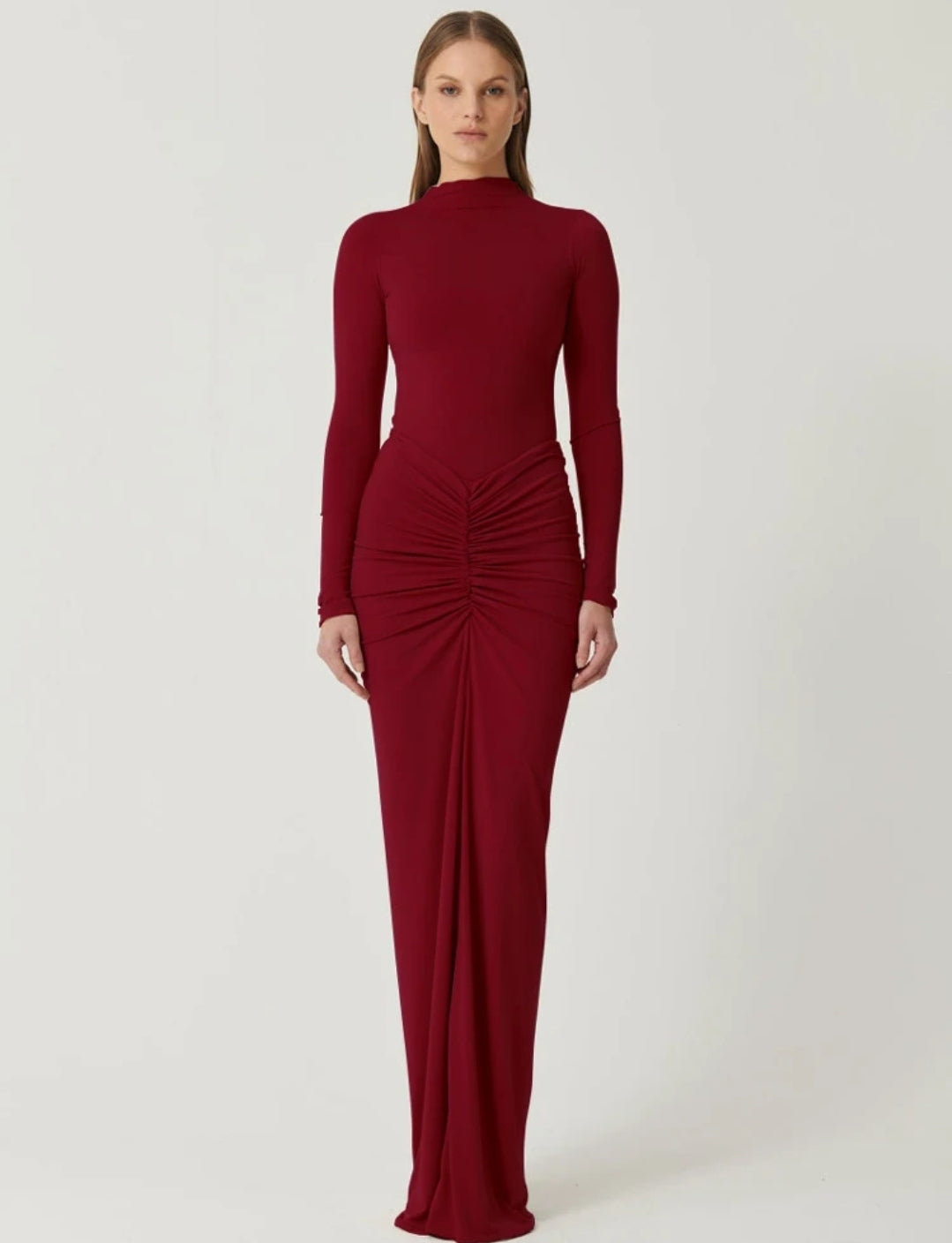 Regina - Vestido Largo Elegante con Fruncido
