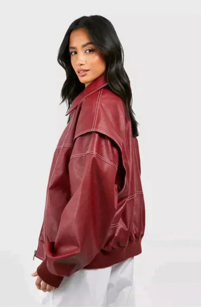 Ana - Chaqueta de Cuero Oversize