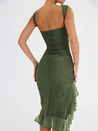 Danna - Vestido Midi con Volantes