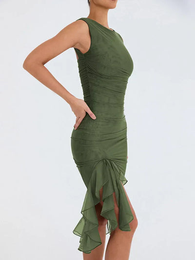 Danna - Vestido Midi con Volantes