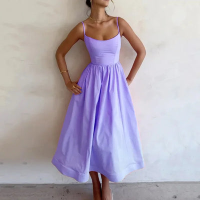 Moda Nova™ | Vestido con tirantes de espagueti