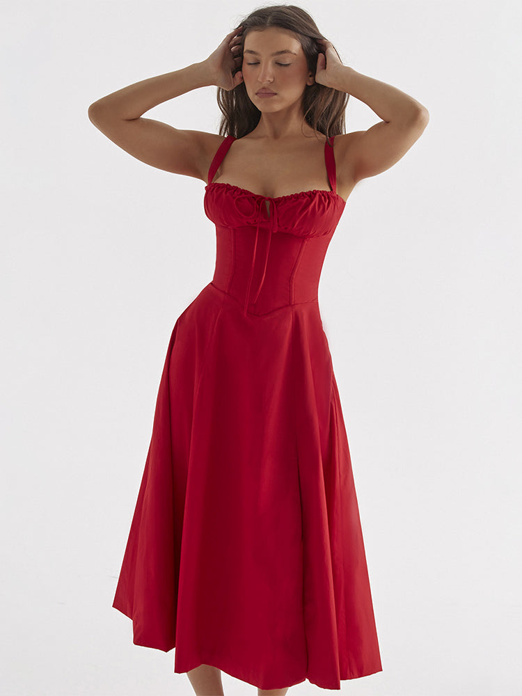 Zenia - Vestido Midi Ligero y Fluido