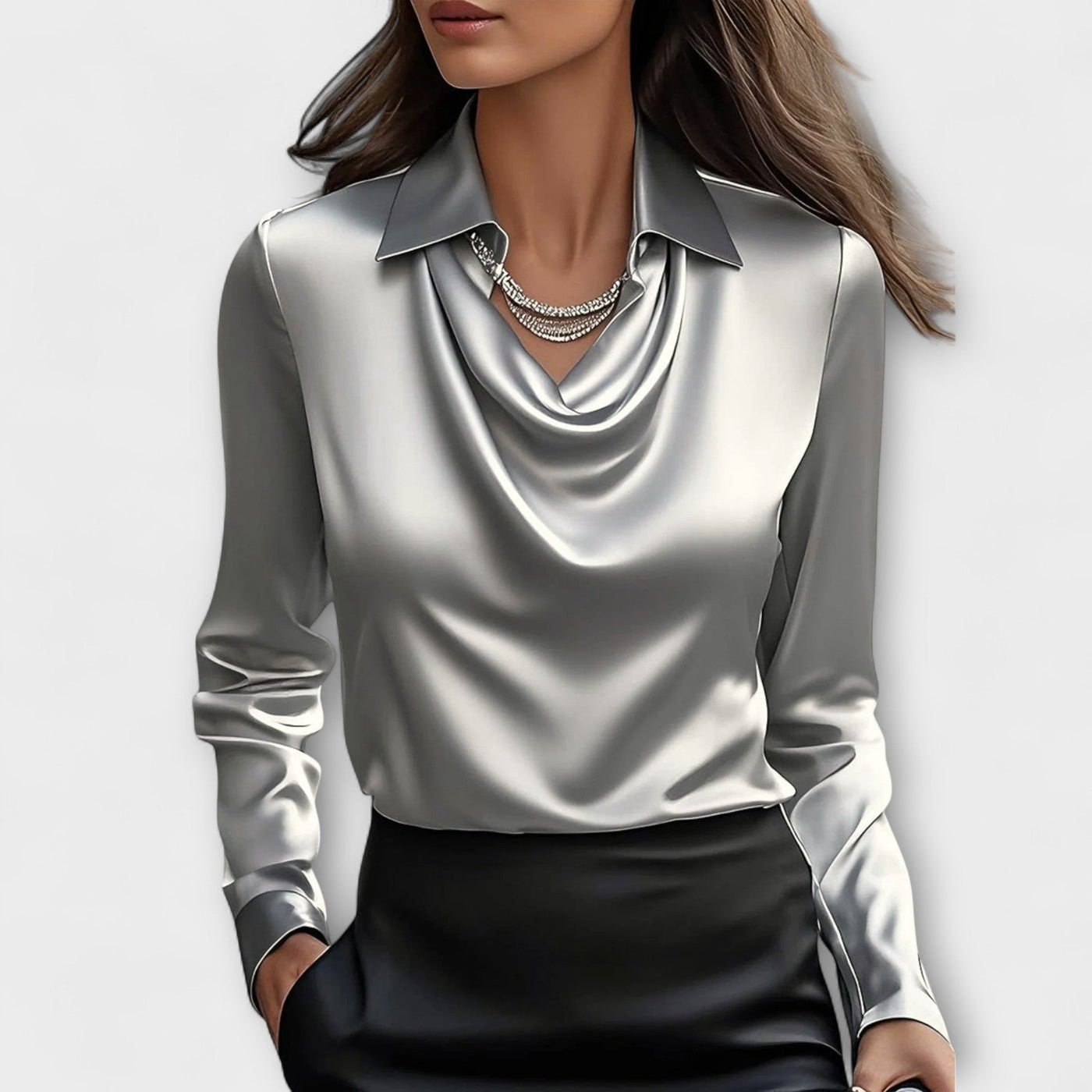 Aurora – Blusa de satén