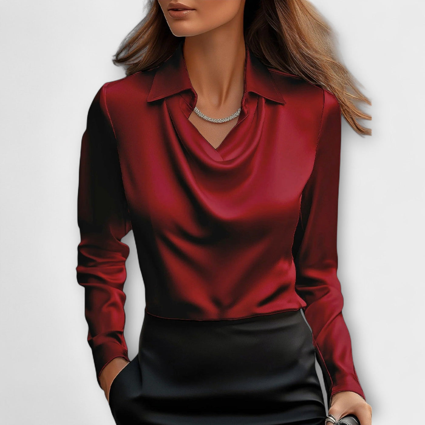 Aurora – Blusa de satén