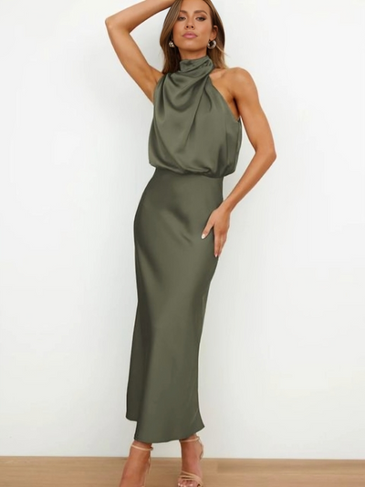 Catalina - Vestido largo satinado