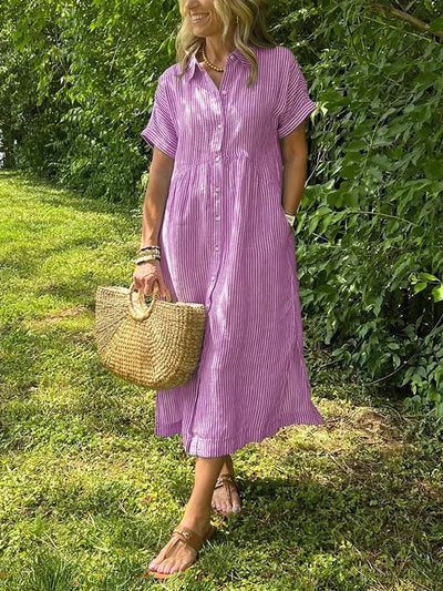 Moda Nova™ | Vestido ligero de verano con botones