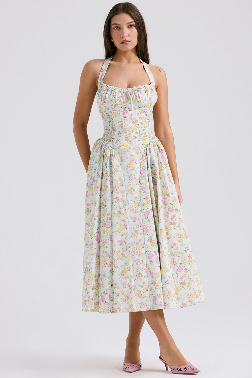 Zenia - Vestido Midi Ligero y Fluido