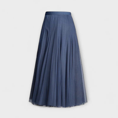 Lucia – Falda midi de malla plisada