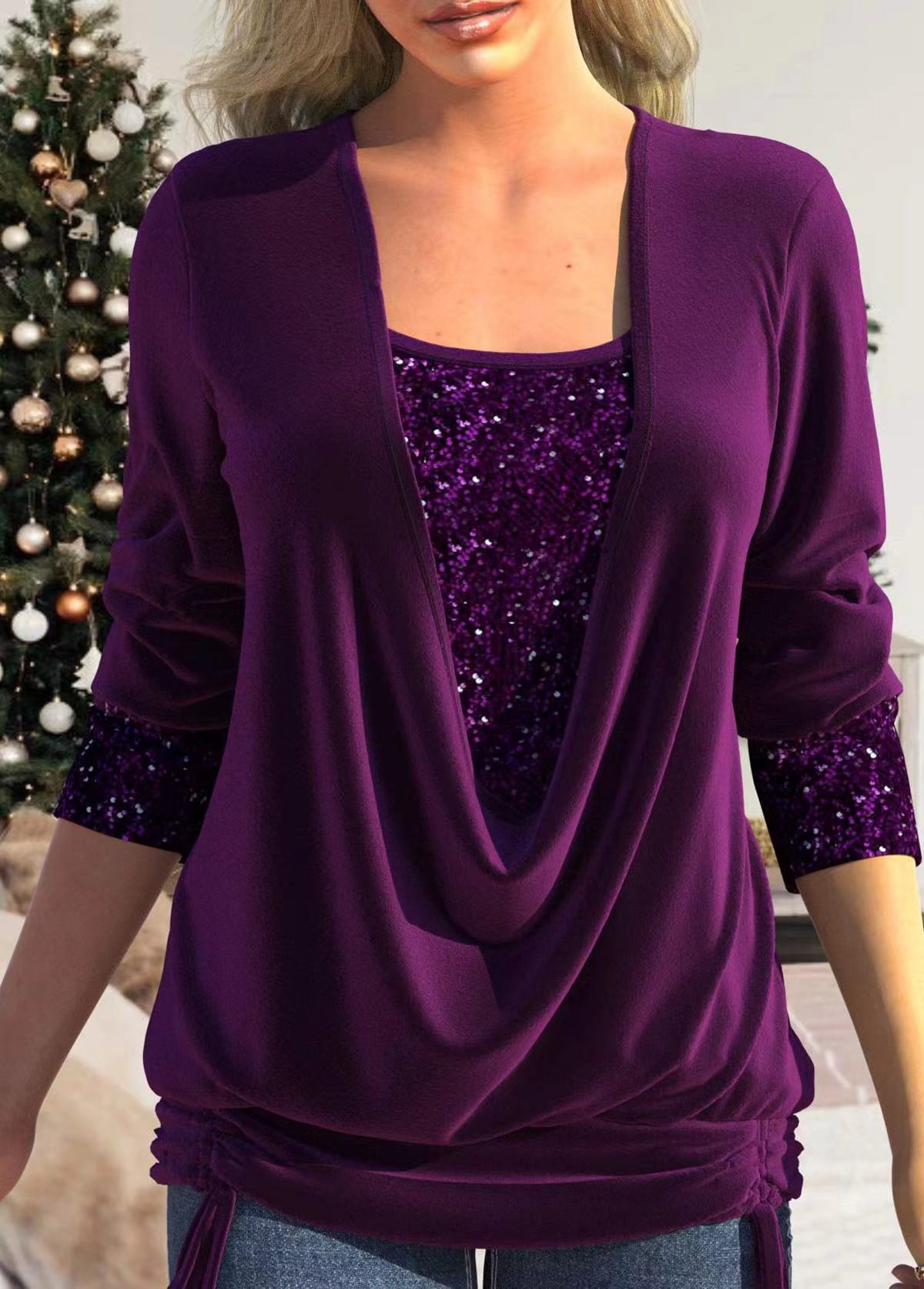 Adriana - Camiseta con Lentejuelas