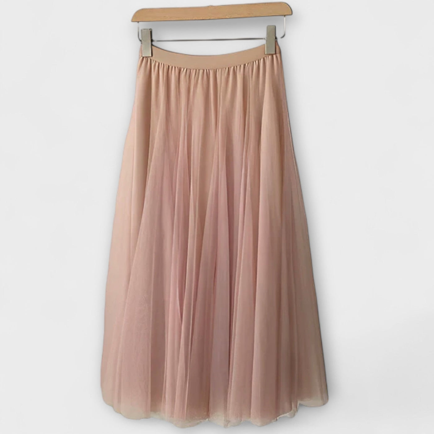 Lucia – Falda midi de malla plisada