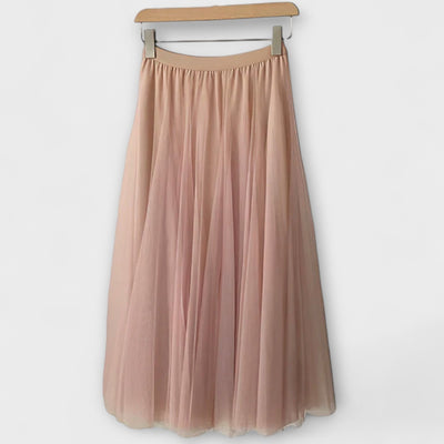 Lucia – Falda midi de malla plisada